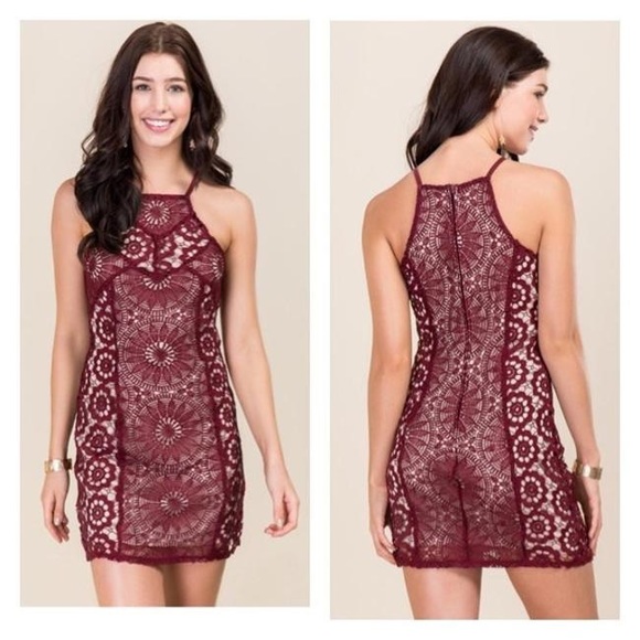 NWT FRANCESCA’S Strappy Crochet Tank Dress M - Picture 1 of 5